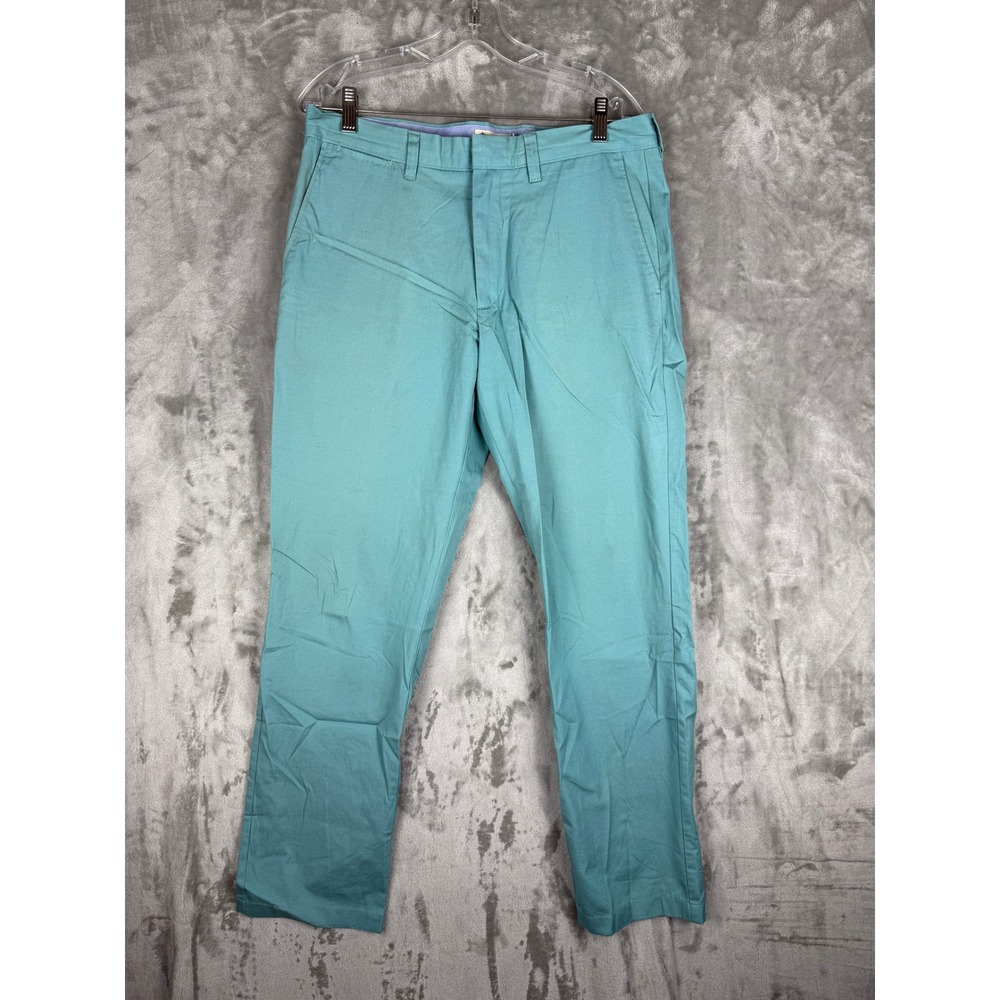 J Crew Chino Pants Teal Blue Slim Fit Flat Front Mens Size‎ 31x32